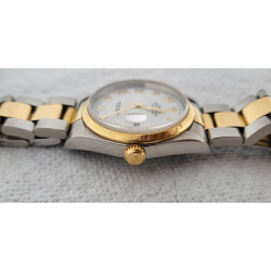 Rolex Datejust 36 mm 16203 Two Tone Stainless Steel &18k Gold Bracelet & bezel White Roman Dial